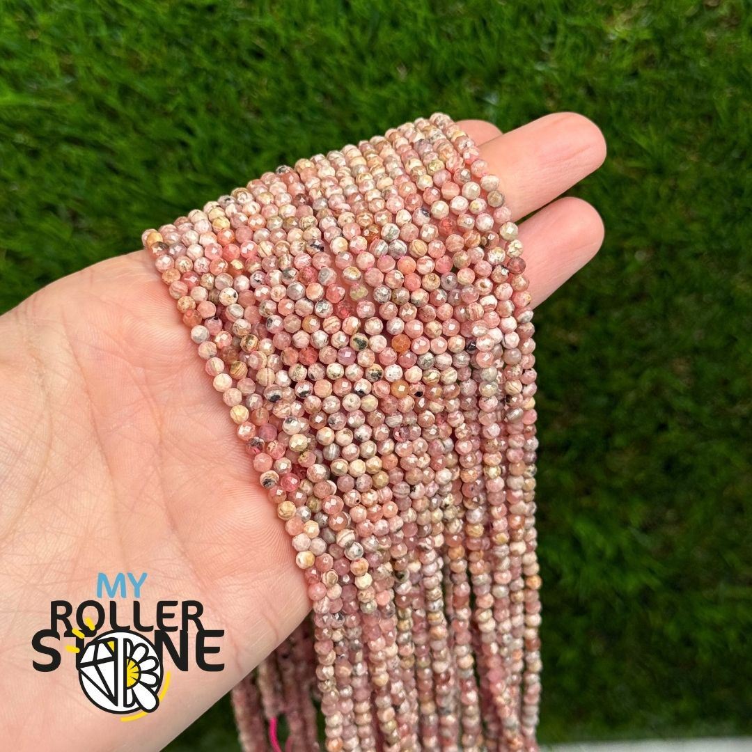 Perle Facettée Rhodochrosite 1A 3 MM