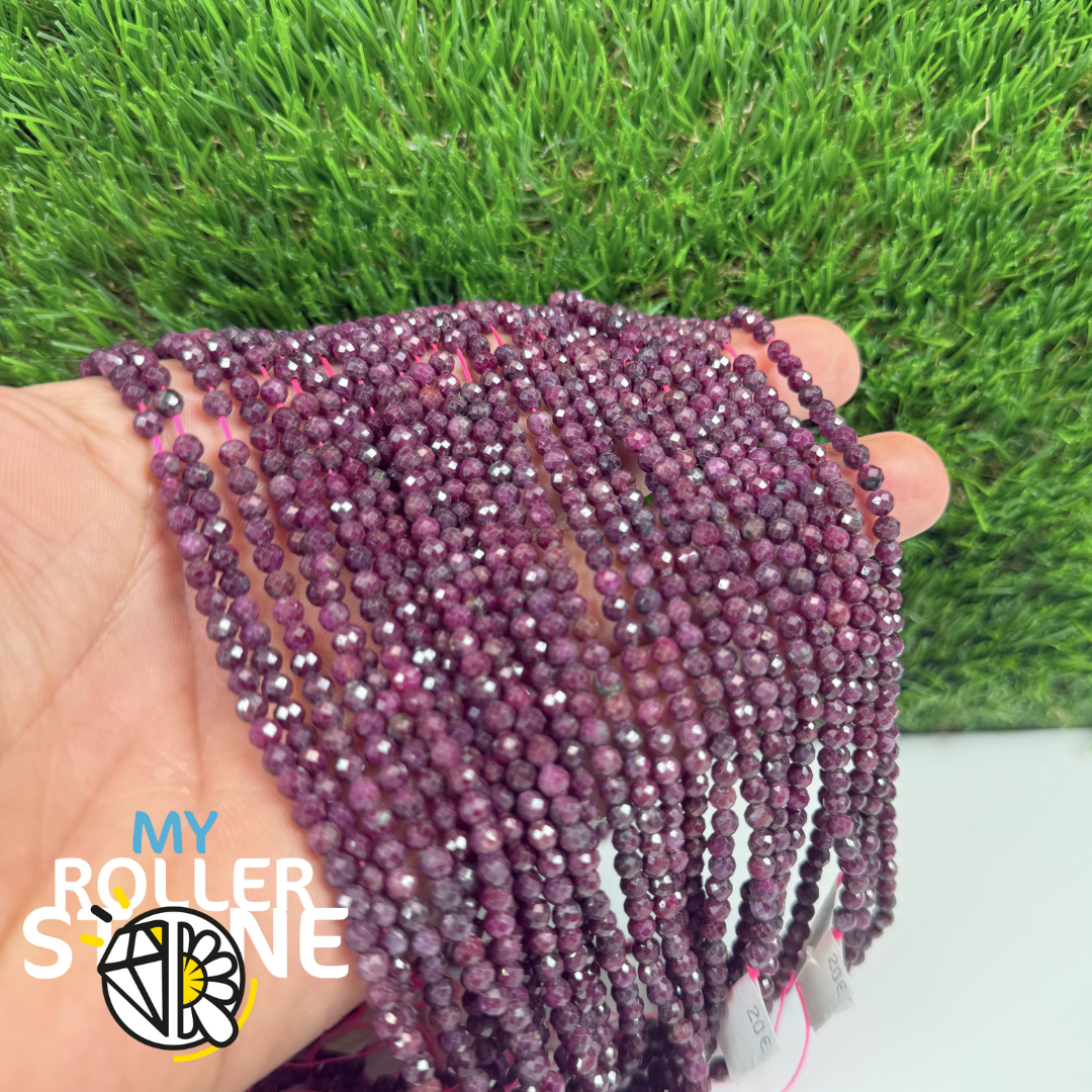 Perle Facettée Ruby 1A (4MM)