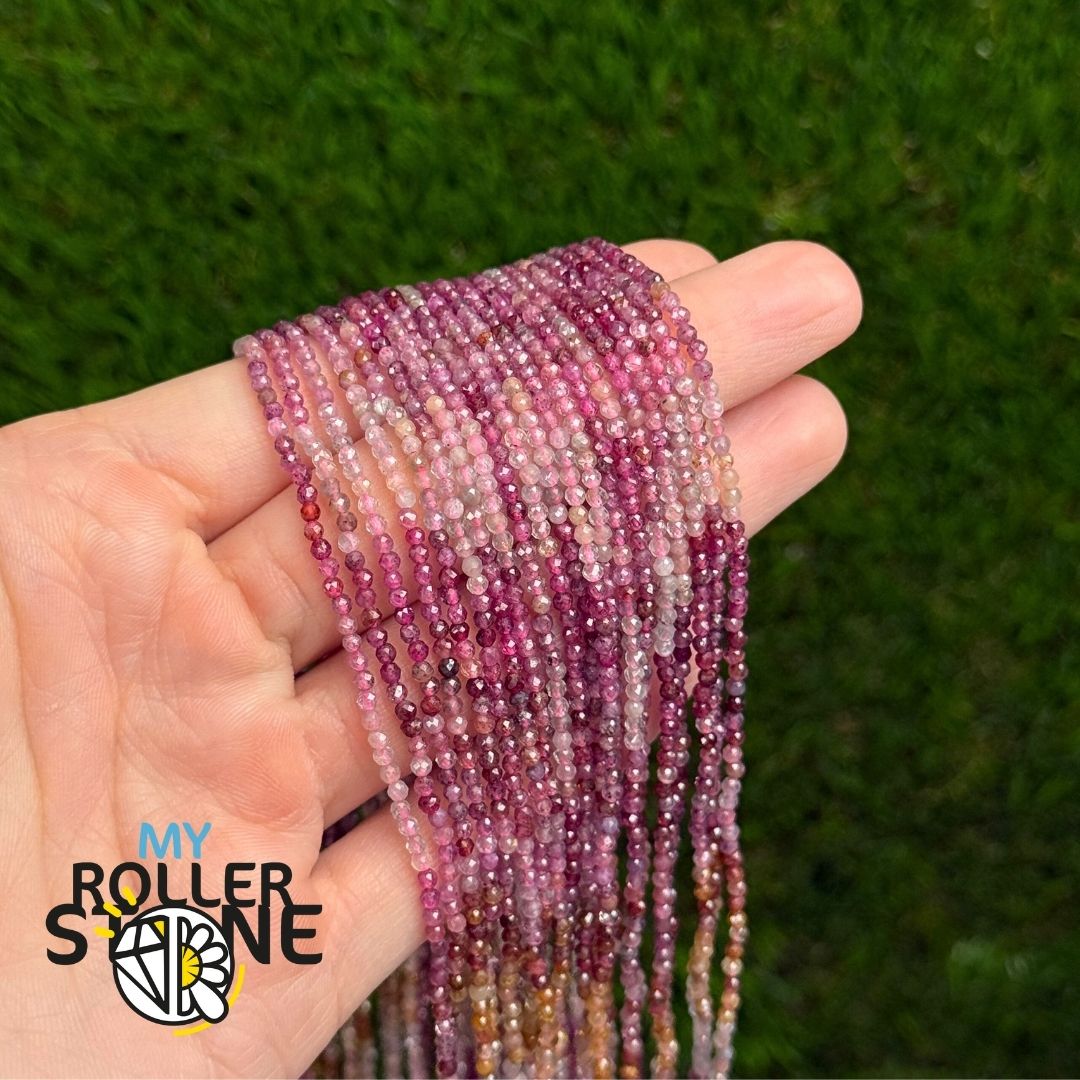 Perle Facettée Ruby et Saphir jaune 1A