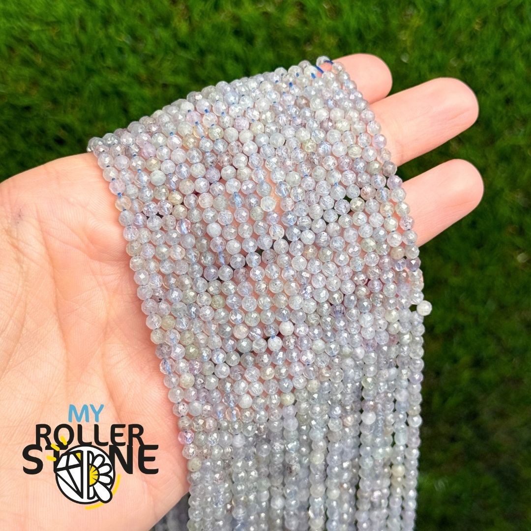 Perle Facettée Saphir du Montana 2MM et 3MM