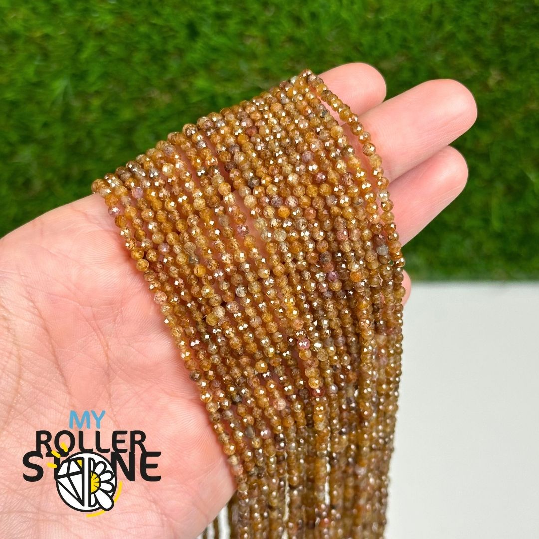 Perle Facettée Saphir Jaune 3 MM