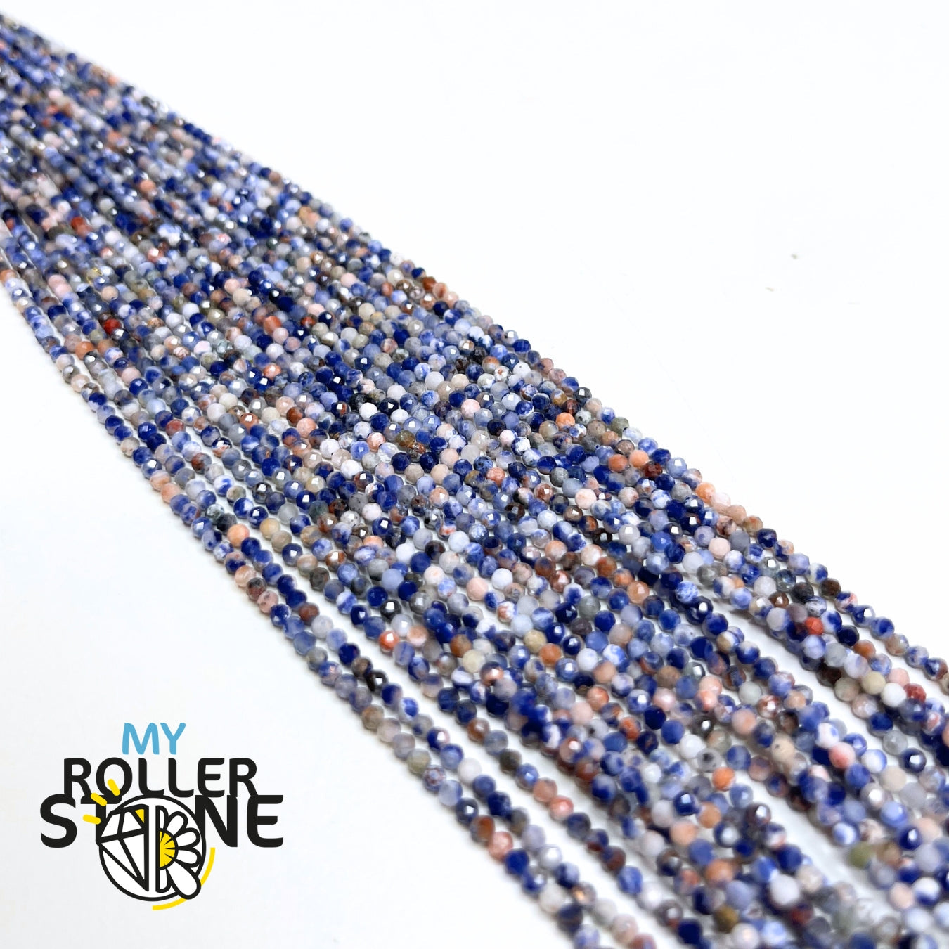 Perle Facettée Sodalite Orange - 3 mm