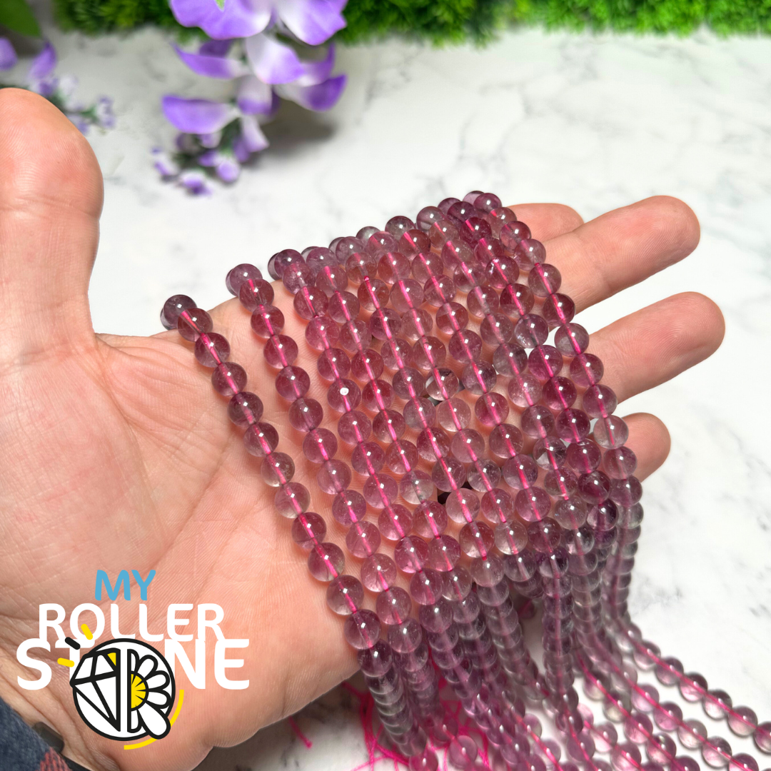 Perle Fluorite Rouge - 8 MM - Perles