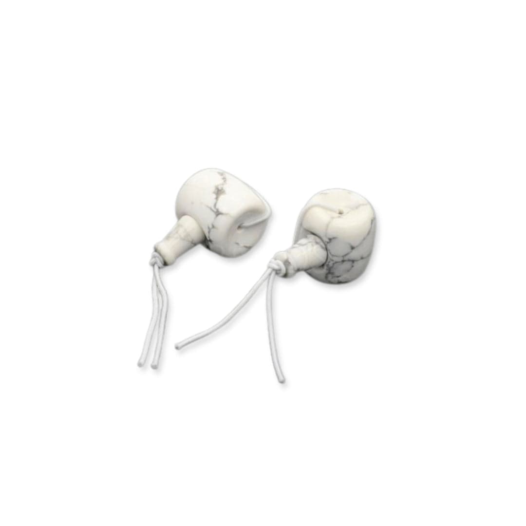 Perle Gourou 3 Trous Howlite