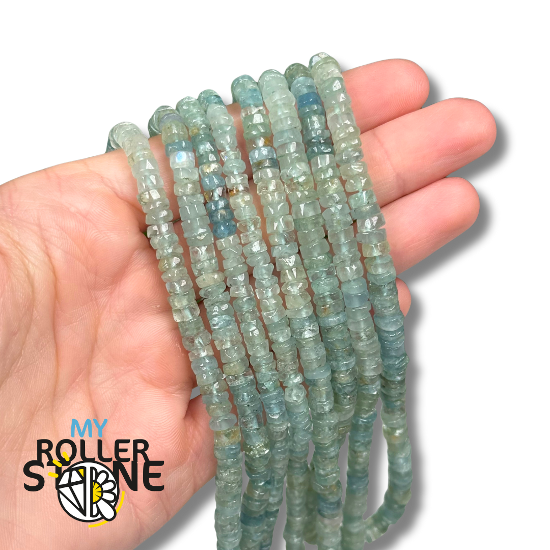 Perle Heishi Aigue Marine 5A