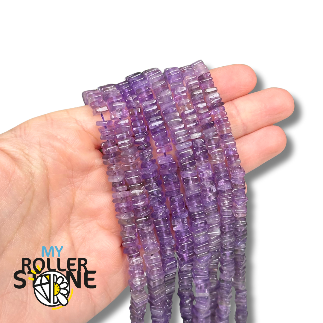 Perle Heishi carré Améthyste 5A