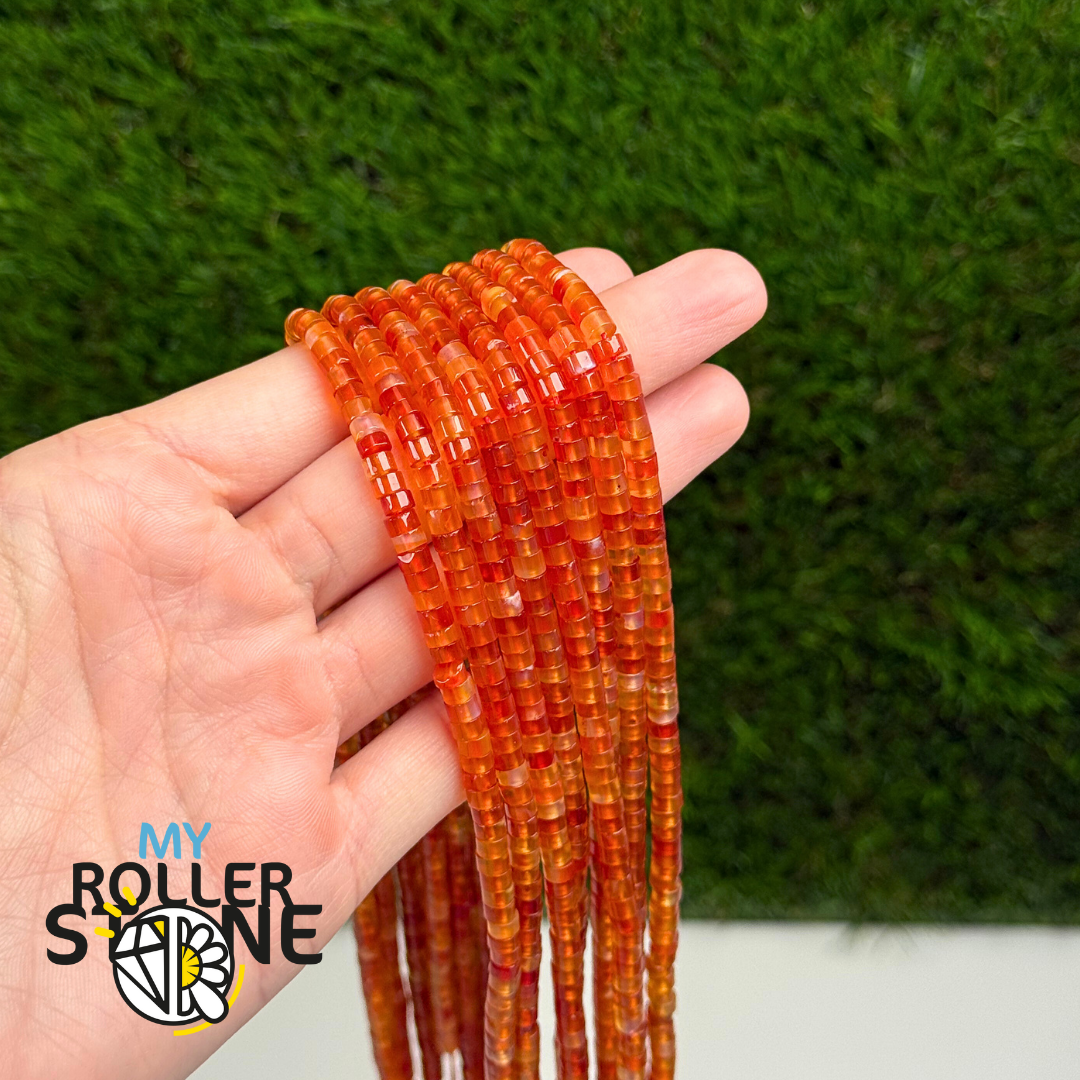 Perle heishi Cornaline - Perles