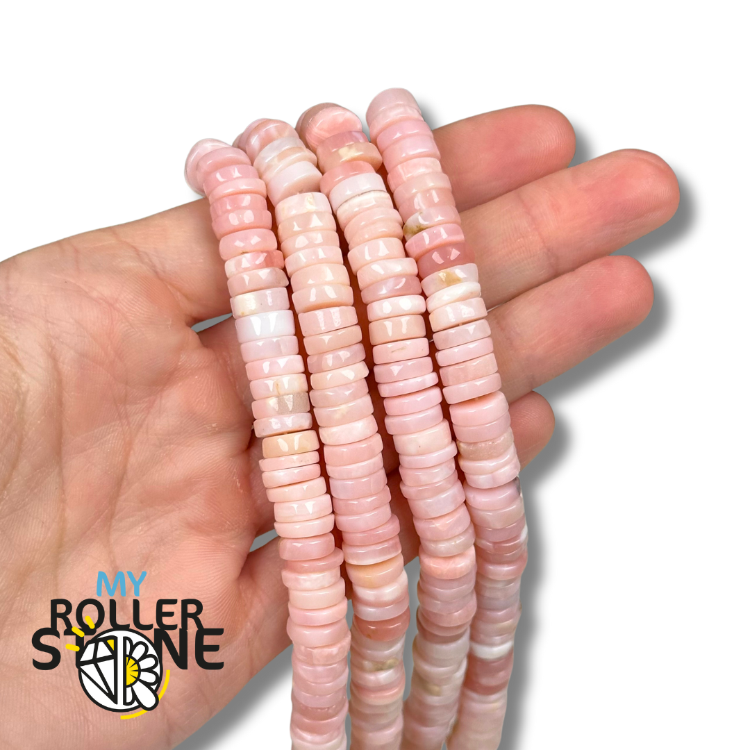 Perle Heishi Opale rose Péruvienne 5A