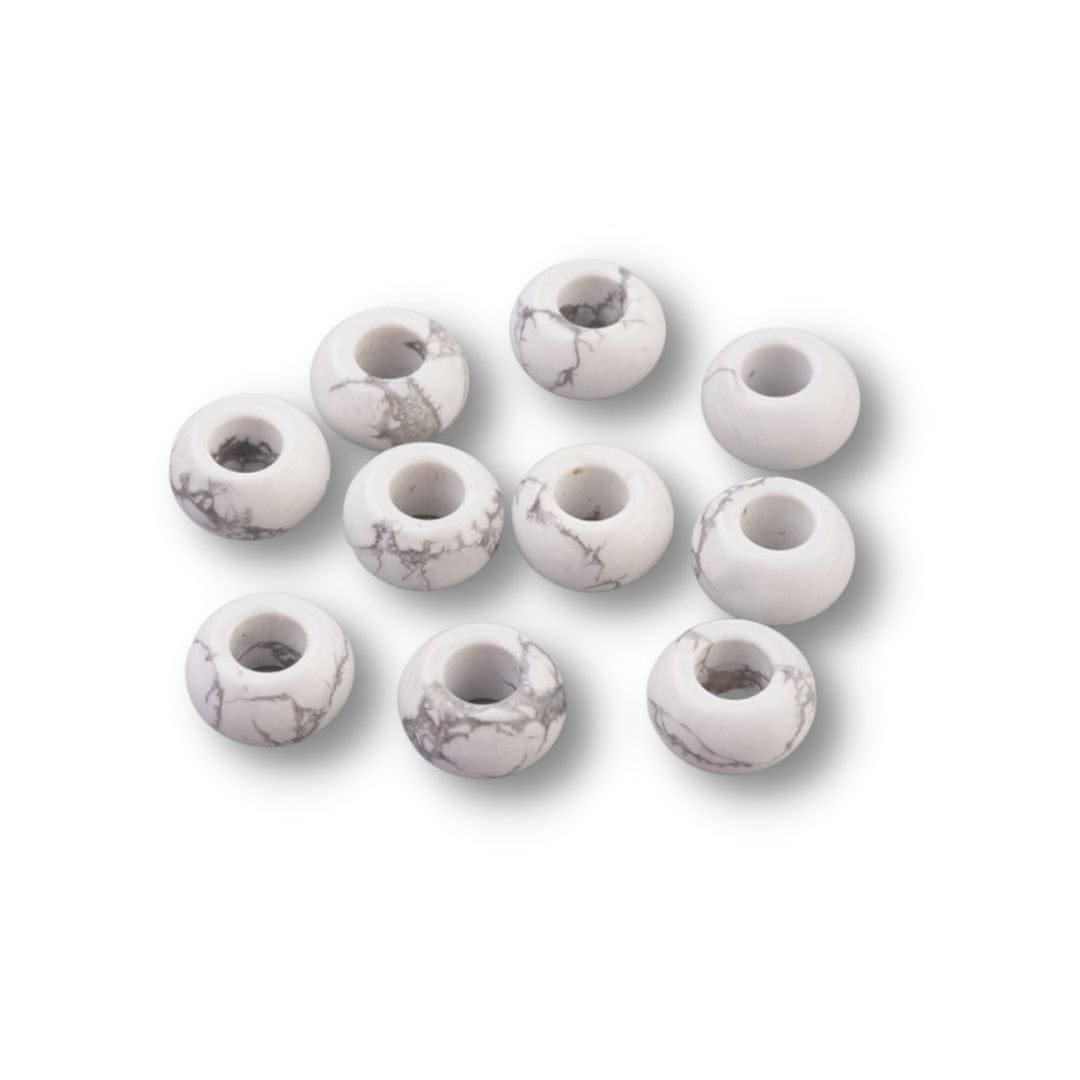 Perle Howlite grand trou