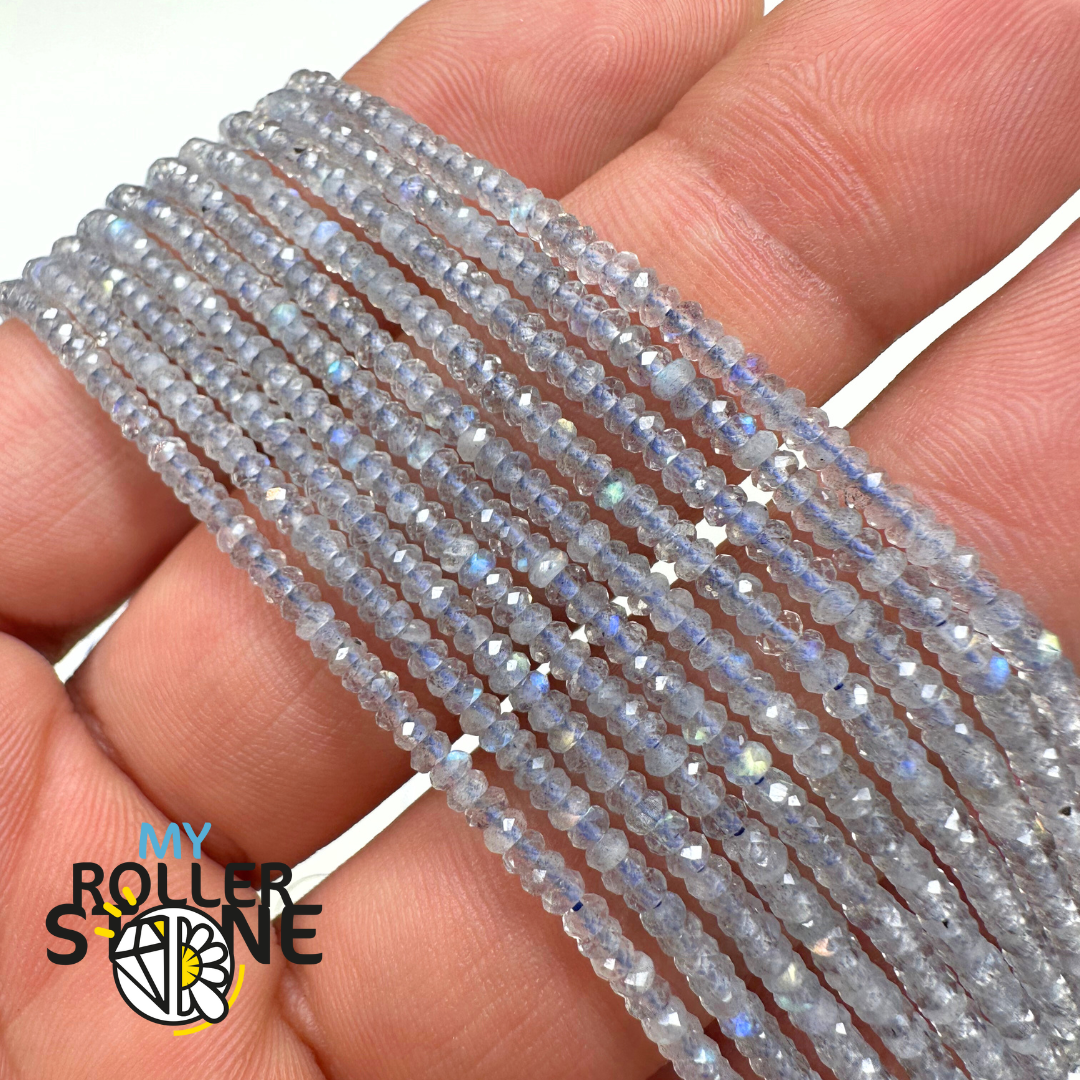 Perle Labradorite Rondelle Facettée 2,5 X 1,4 MM - Perles