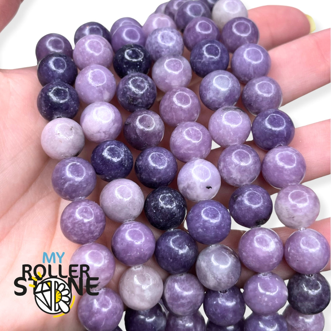 Perle Lépidolite AB 10 MM