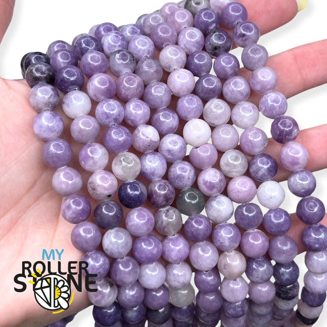 Perle Lépidolite AB 8 MM