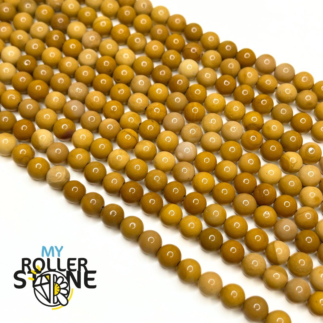 Perle Mookaïte Jaune 1A 8 MM