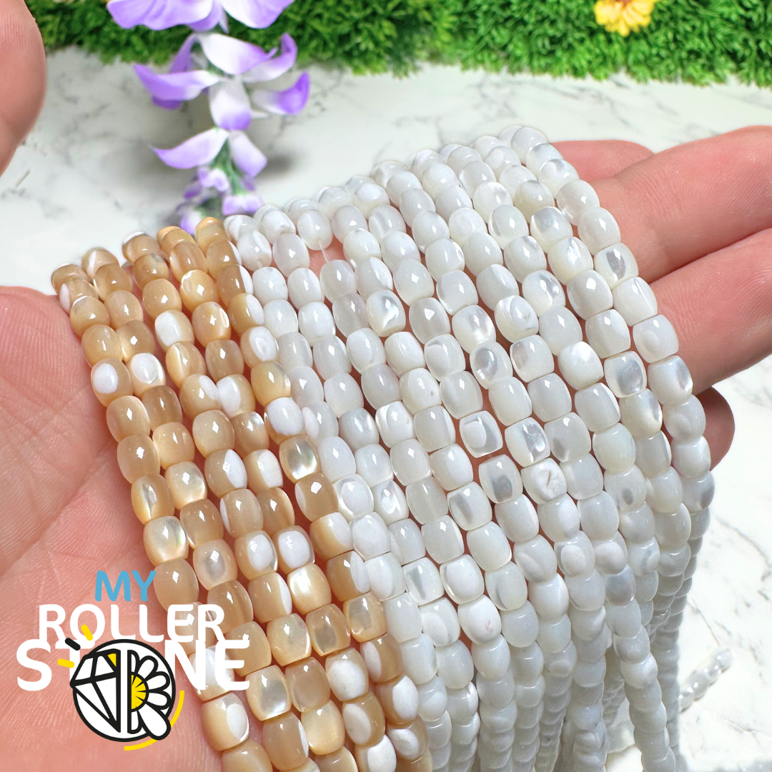 Perle Nacre Baril naturelle - Perles