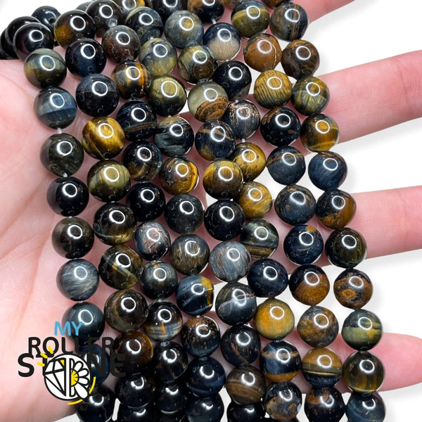 Perles officielles en œil de faucon naturelle 1A My Roller Stone
