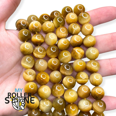 Perle Oeil de tigre Gold 8 MM