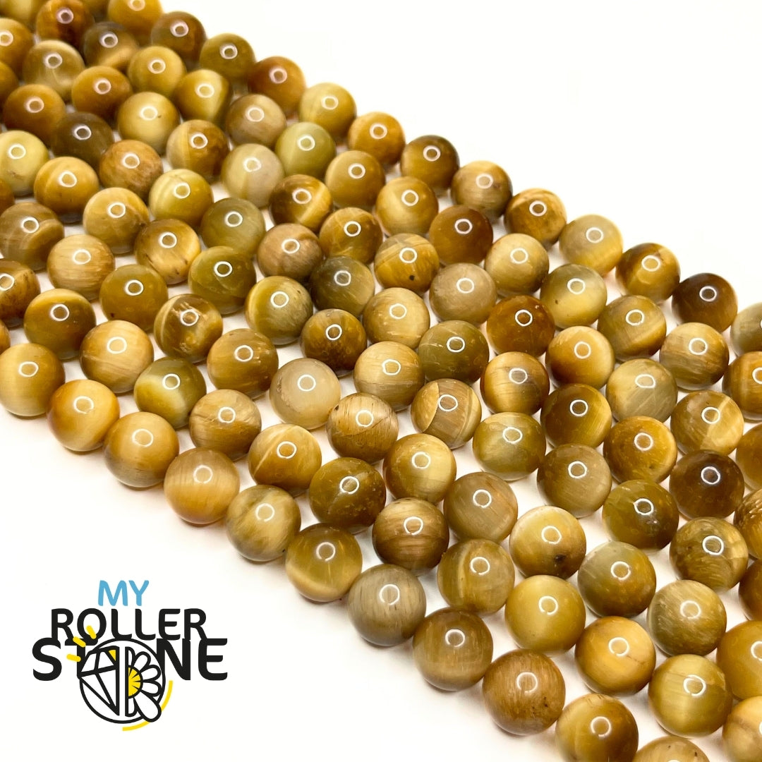 Perle Oeil de tigre Gold 8 MM