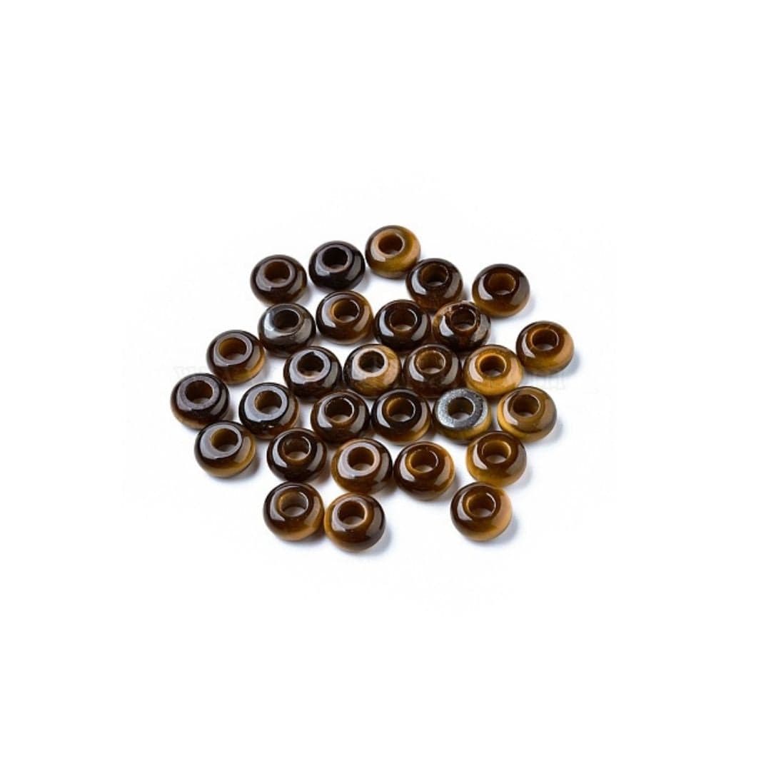 Perle Oeil de tigre grand trou