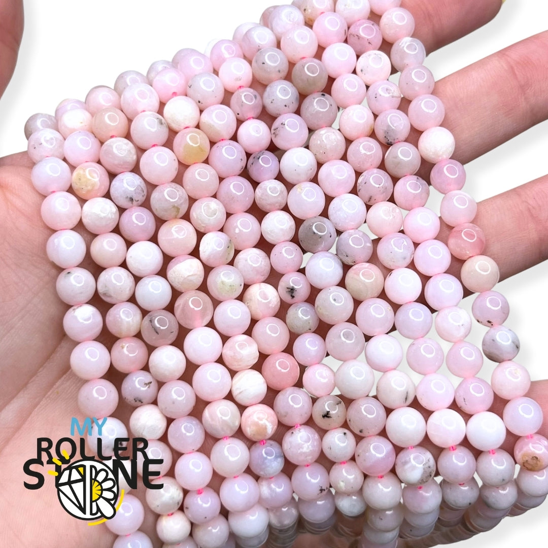 Perle Opale Rose 5A - 6 mm - Perles