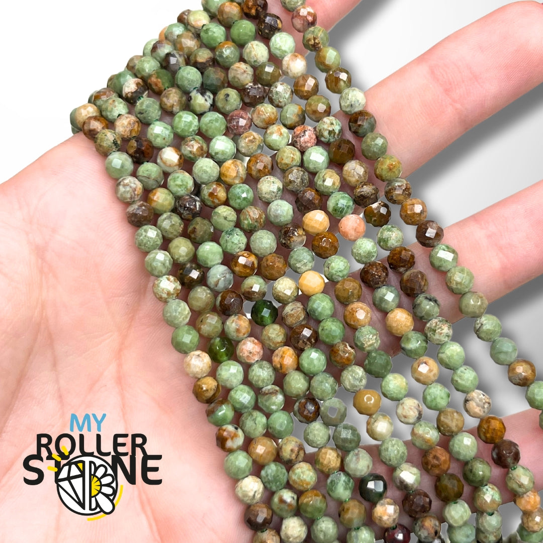  Perle Opale verte facettée 4 MM