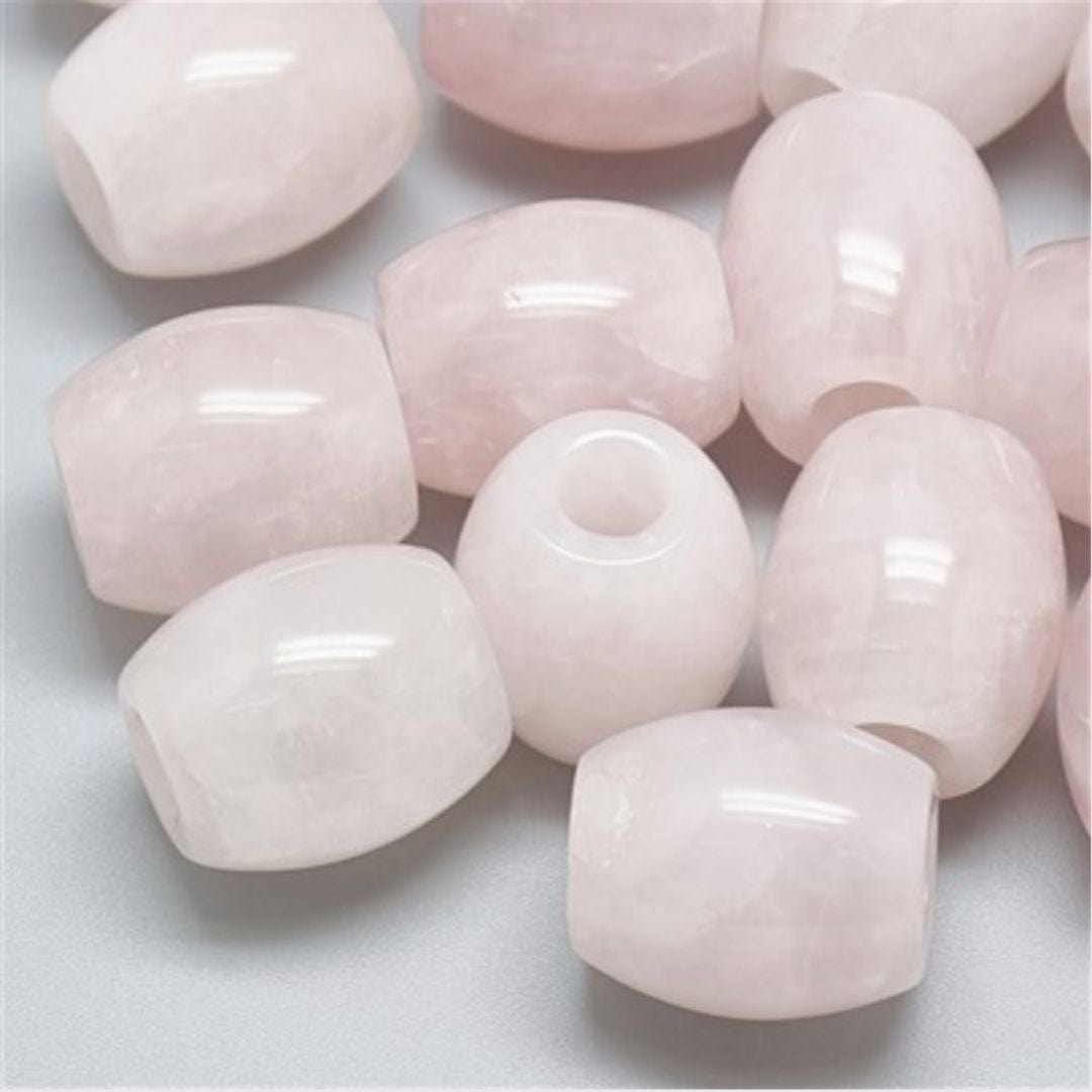Perle ovalisée trou large (Quartz rose Oeil de tigre Unakite..)