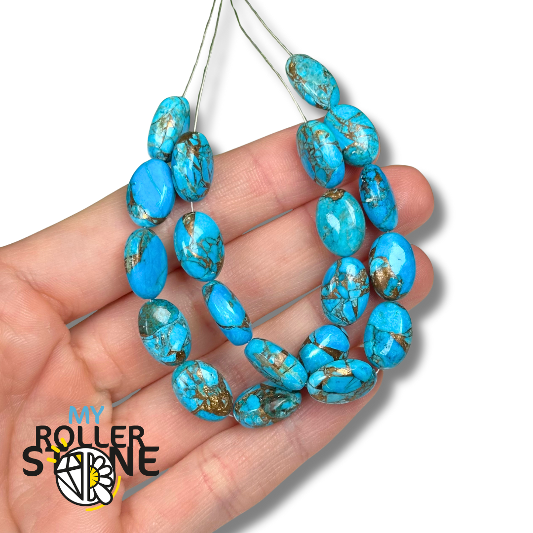 Perle Ovalisée Turquoise Perse