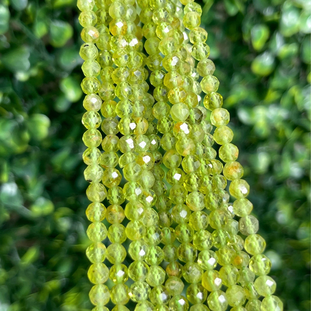 Perle Péridot facetté