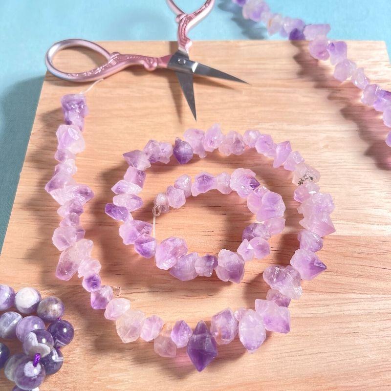 Perle pointe naturelle Améthyste