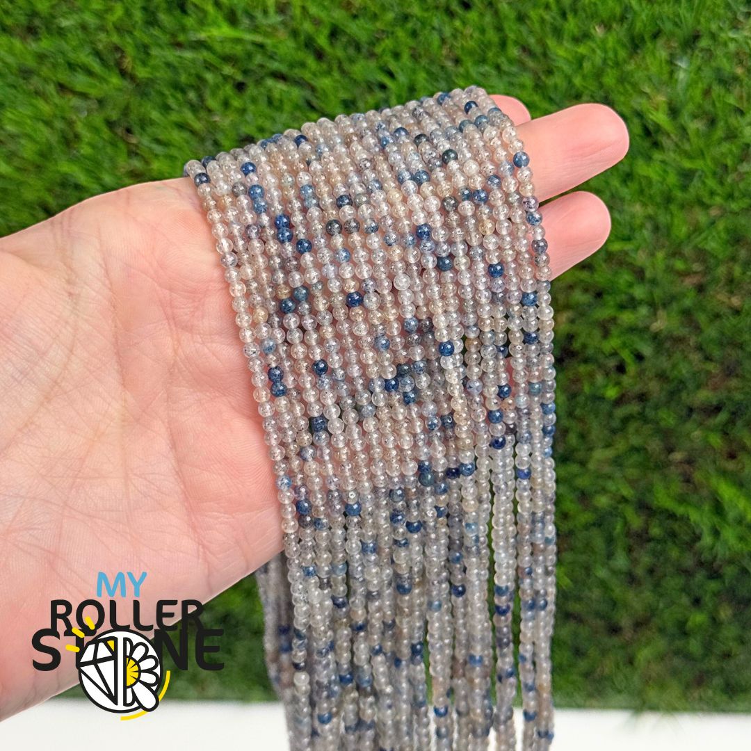 Perle Quartz - Dumortiérite 3MM
