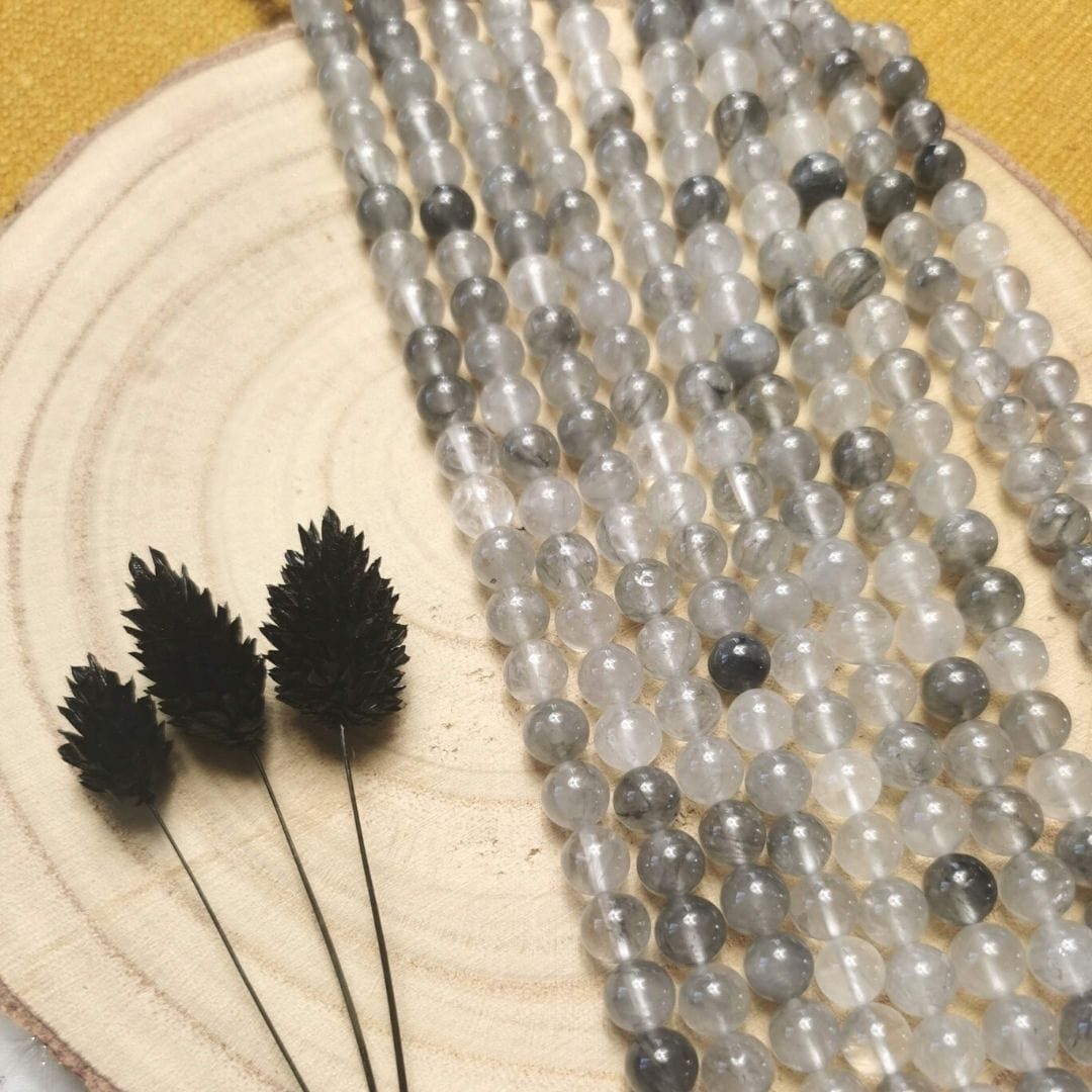 Perle quartz nuageux - Perles