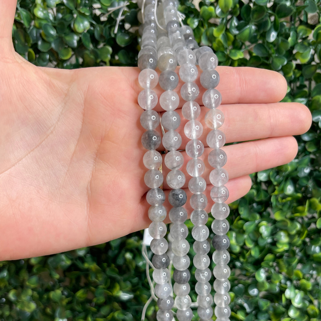 Perle quartz nuageux - Perles