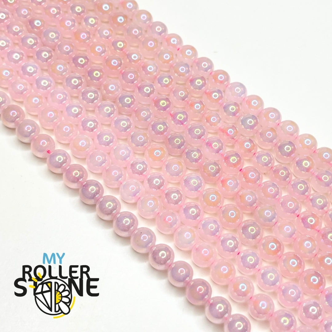 Perle Quartz Rose Aura - 8 MM - Perles