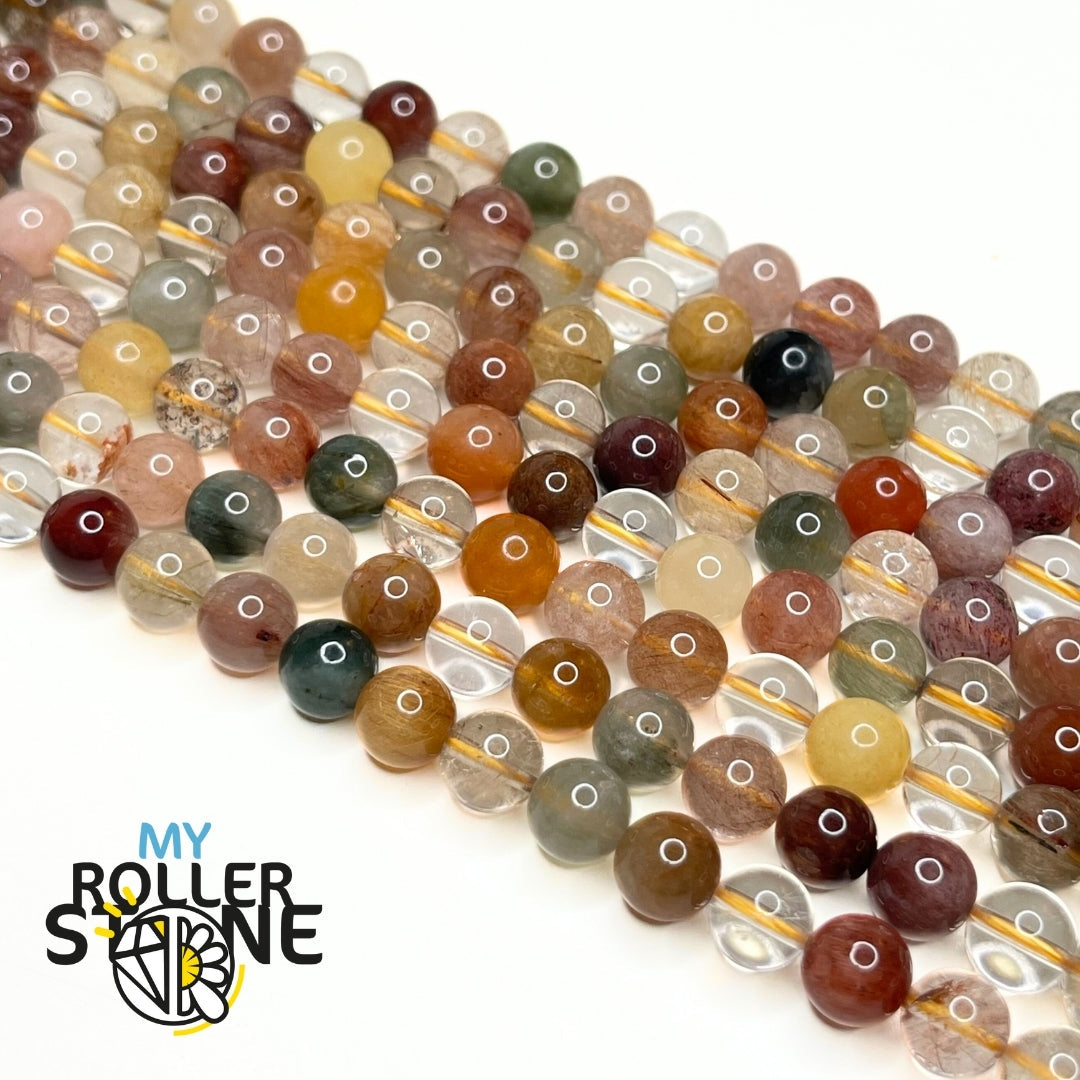 Perle quartz rutile 5A 8 MM