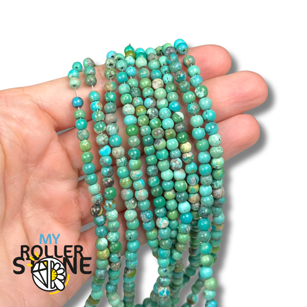 Perle Ronde Turquoise Bleue d'Arizona 3A
