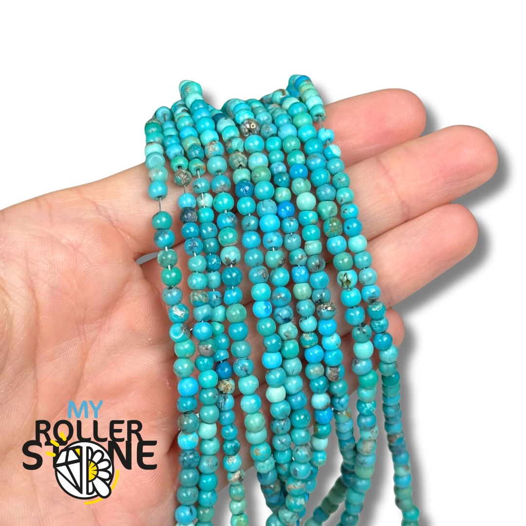 Perle Ronde Turquoise Bleue Vert d'Arizona 3A