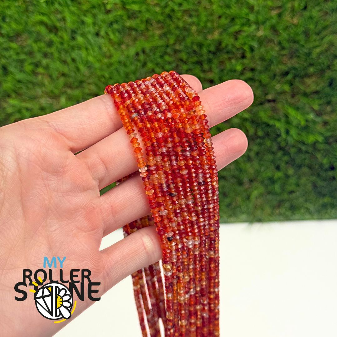 Perle Rondelle à Facettes Cornaline