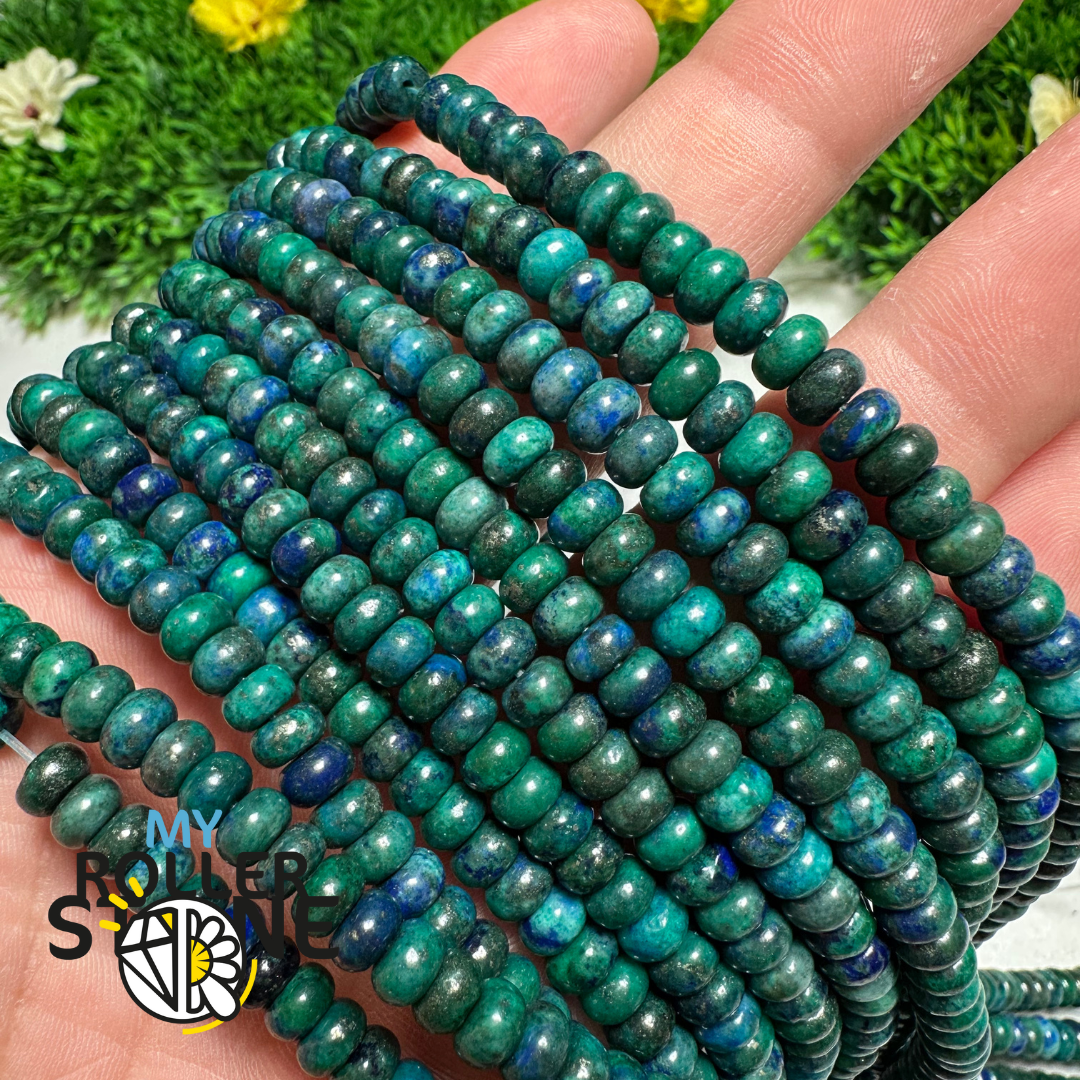 Perle Rondelle Chrysocolle Lapis Lazuli - Perles