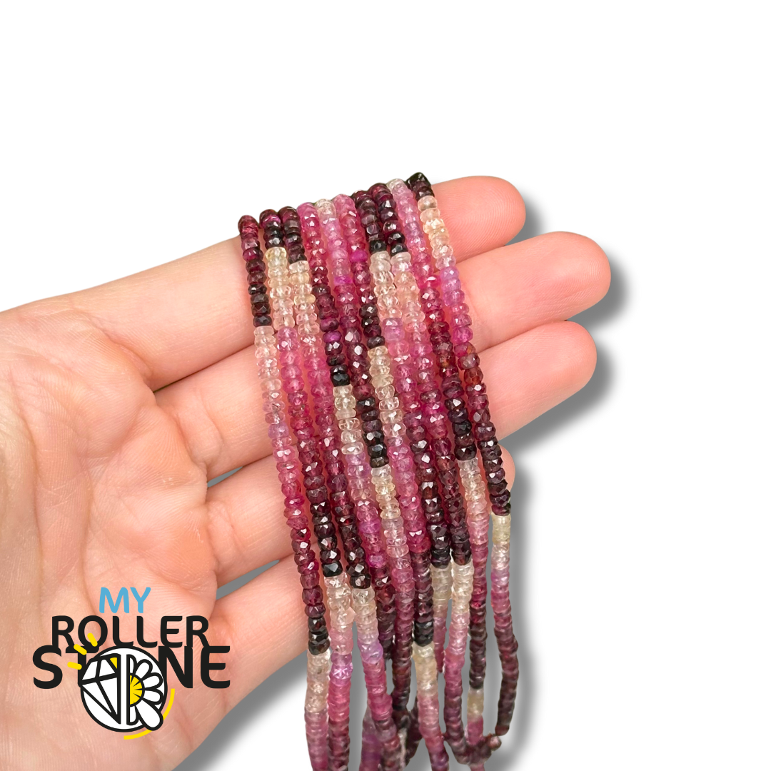 Perle Rondelle Facettée Dégradée Rubis