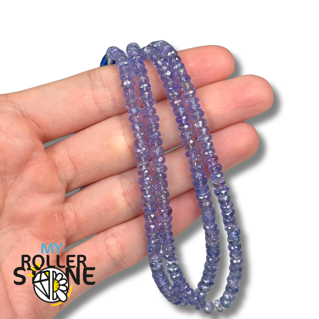 Perle Rondelle Facettée Tanzanite Haute qualité