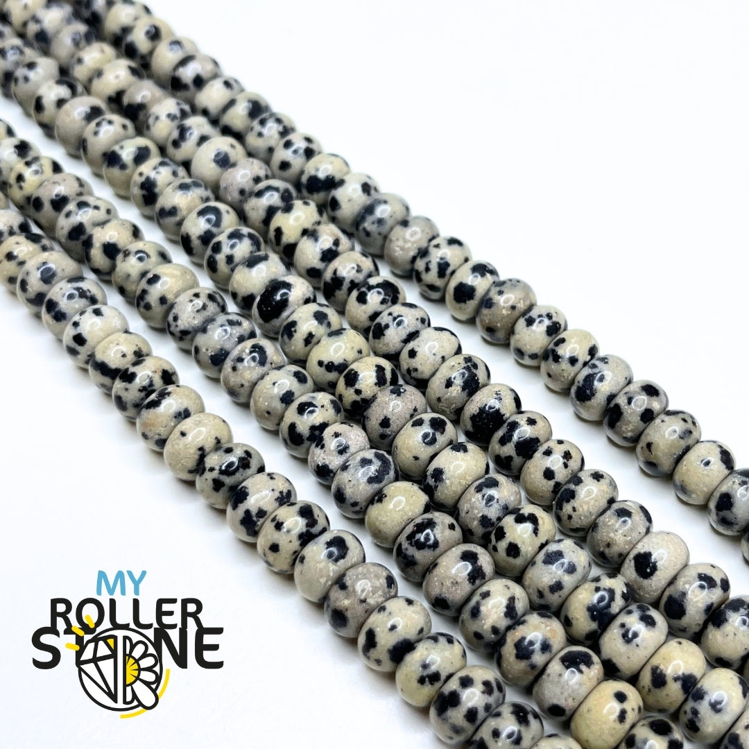 Perle Rondelle en Jaspe Dalmatien