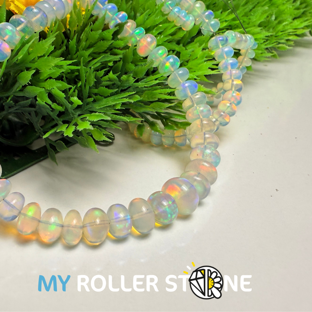 Perle Rondelle Opale arc-en-ciel 7A - Perles