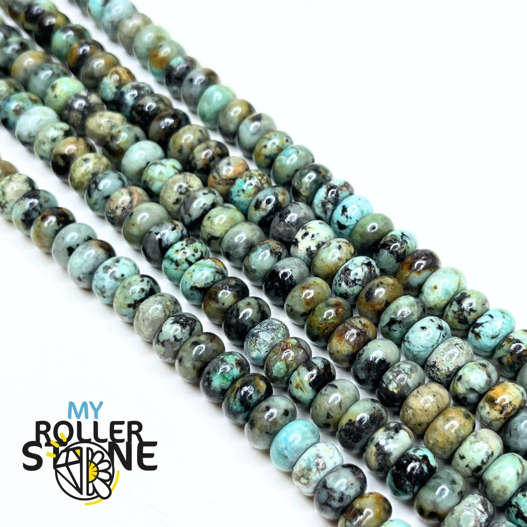 Perle rondelle en Turquoise africaine