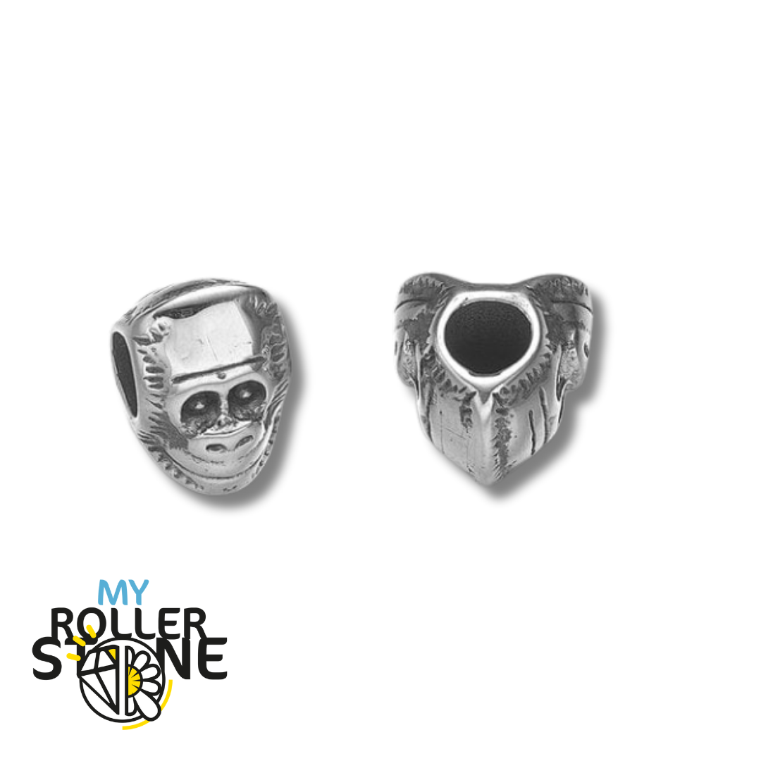 Perle singe acier inoxydable grand trou - Perles