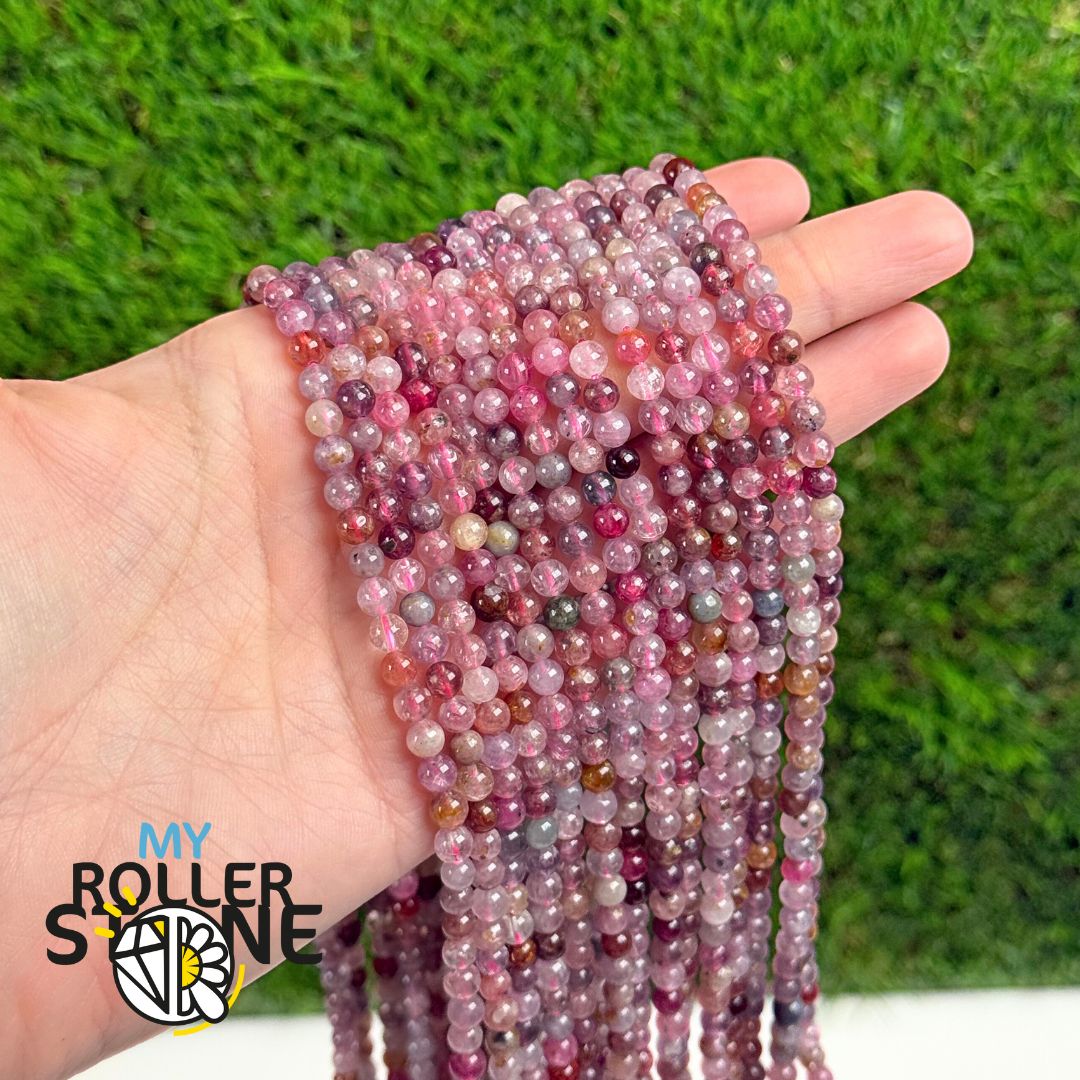 Perle Spinelle Multicolore ronde 4MM