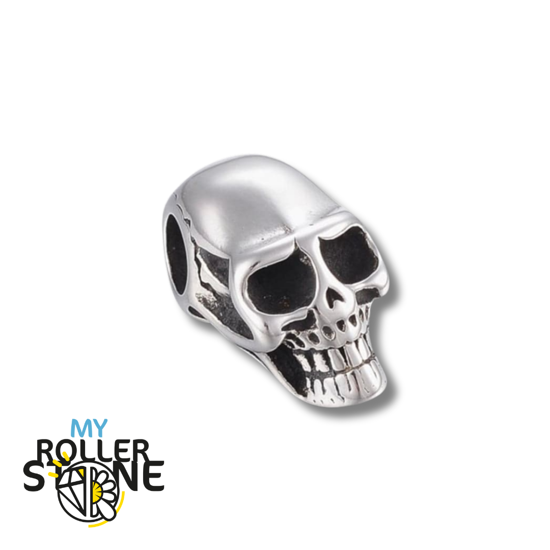 Perle Tête de Mort Acier Inoxydable - Perles