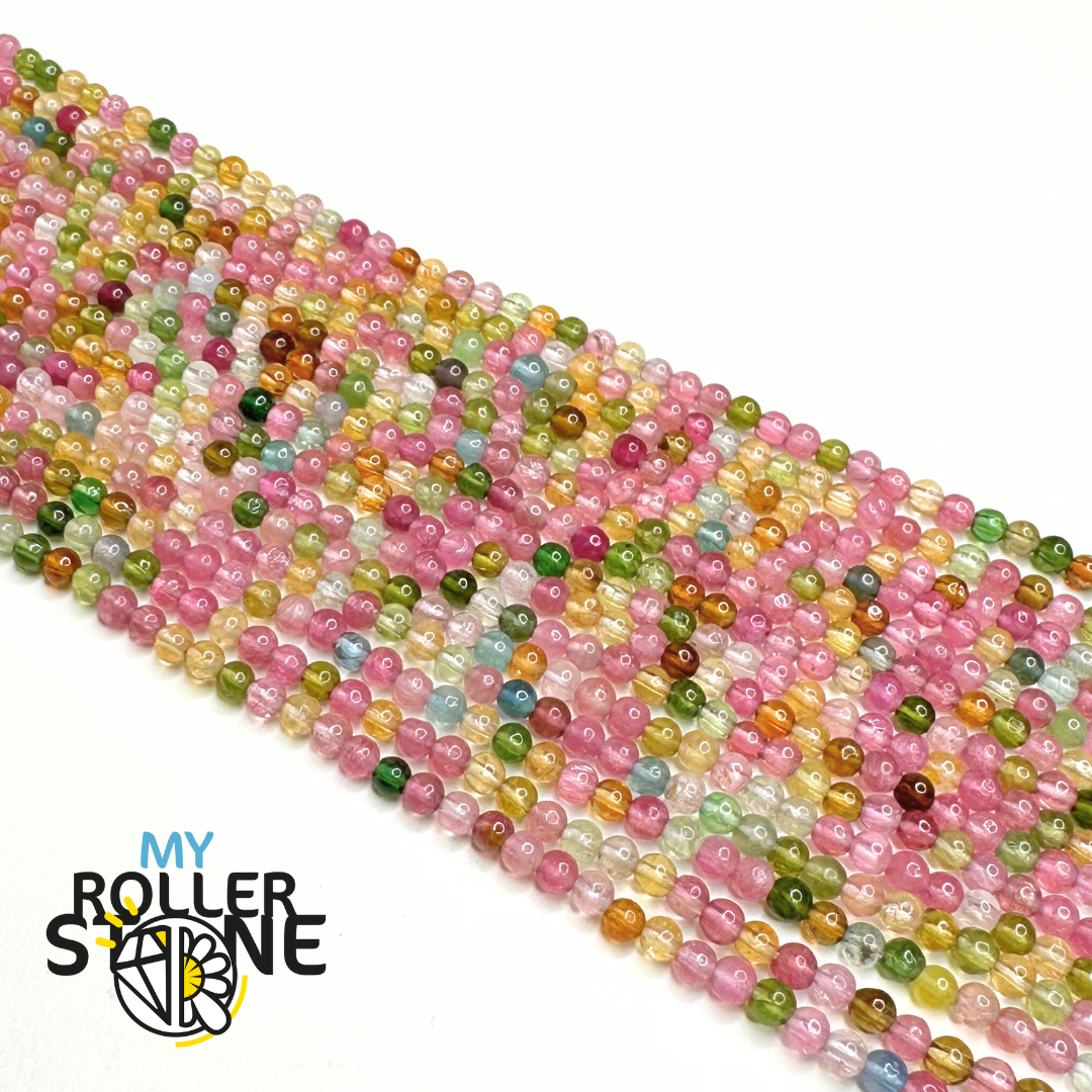 Perle Tourmaline Multicolore 8A - Perles