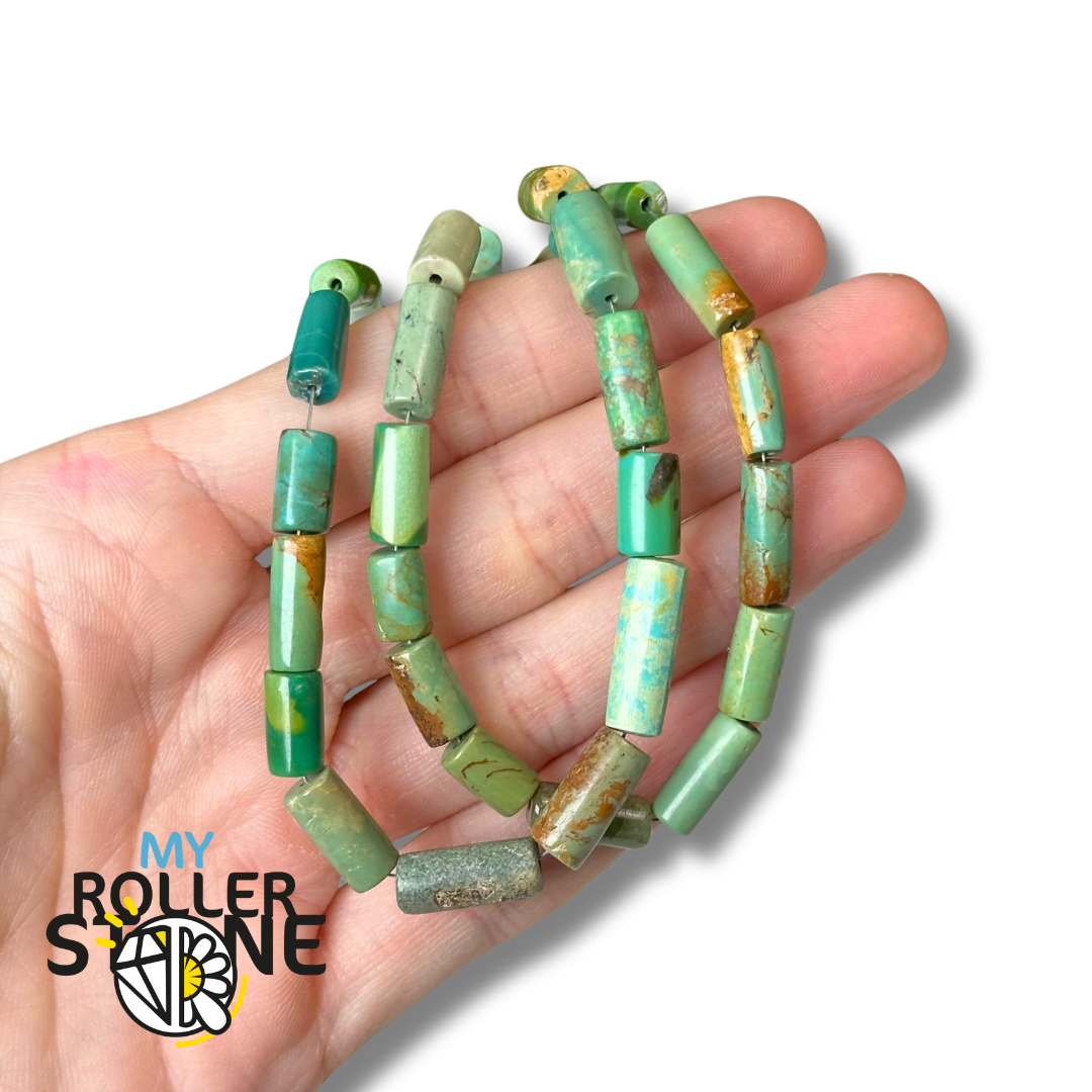 Perle Tube Turquoise d'Arizona 3A