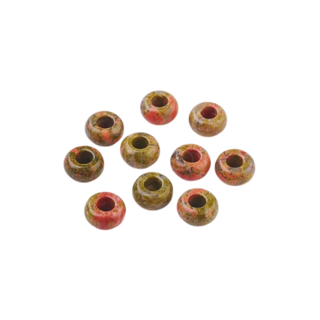 Perle Unakite Grand Trou