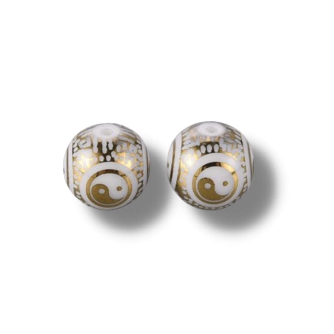 Perle Yin-Yang 10 mm - Perles