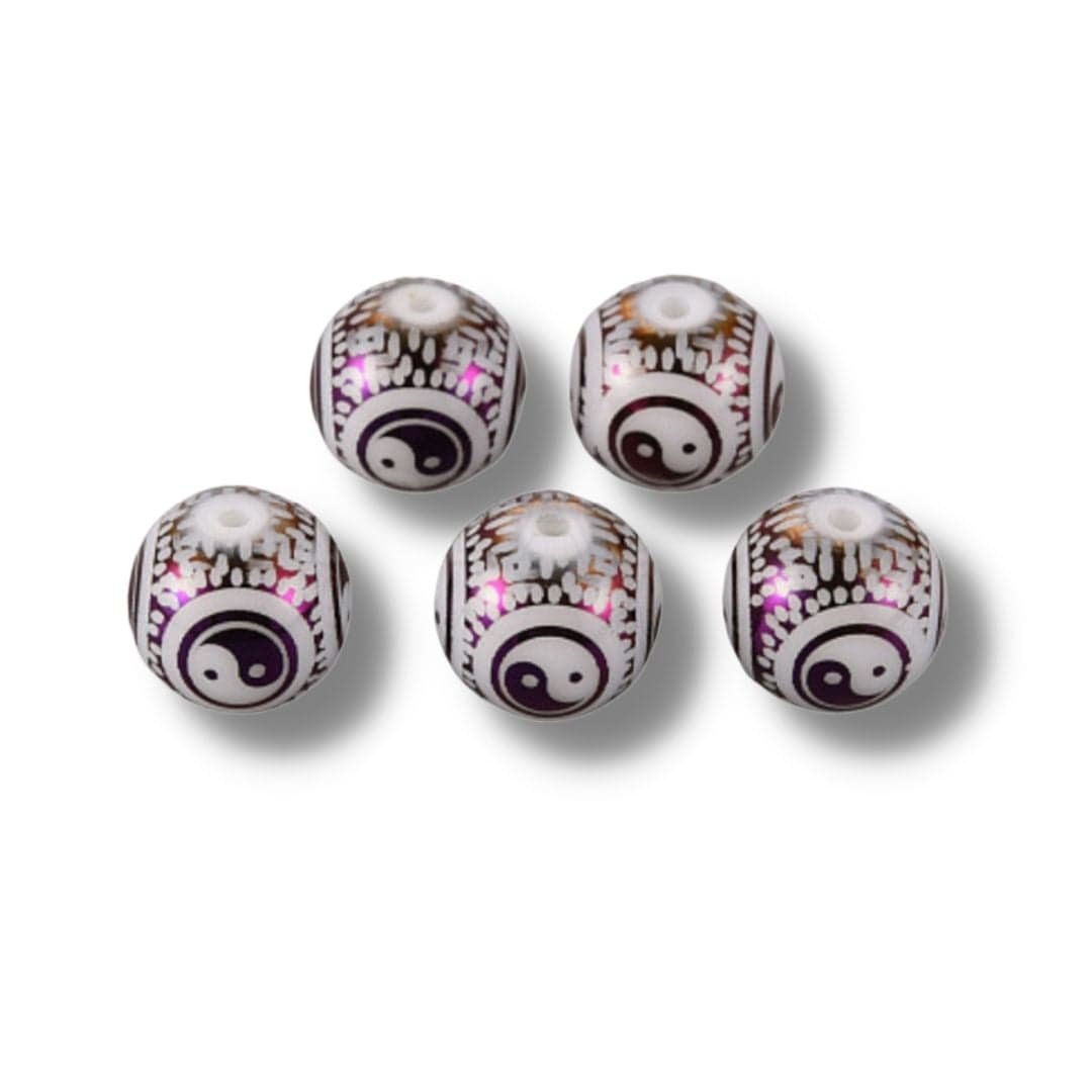 Perle Yin-Yang 10 mm - Perles